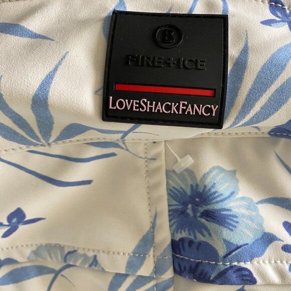 BOGNER FIRE + ICE X LOVE SHACK FANCY Women's Ireen Blue Floral Ski Pants 8 NWT - Picture 7 of 9